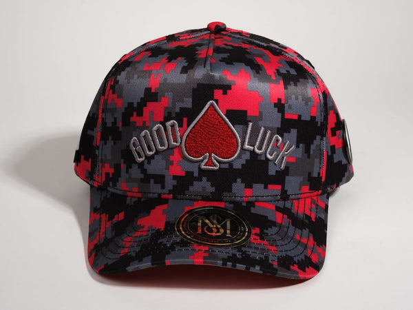 GORRA MR KASH CROSS FINGERS ROJO CAMUFLAJE
