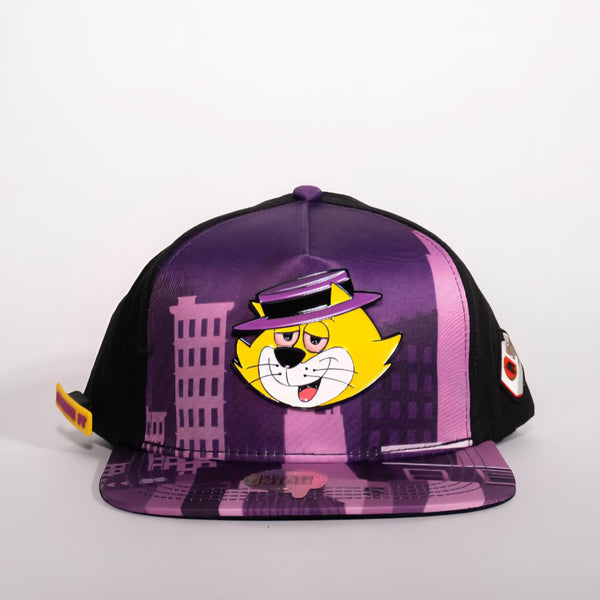 GORRA MR KASH THE RICH CAT MORADO CON NEGRO