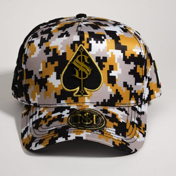 GORRA MR KASH KING OF MONEY GOLDEN CAMU