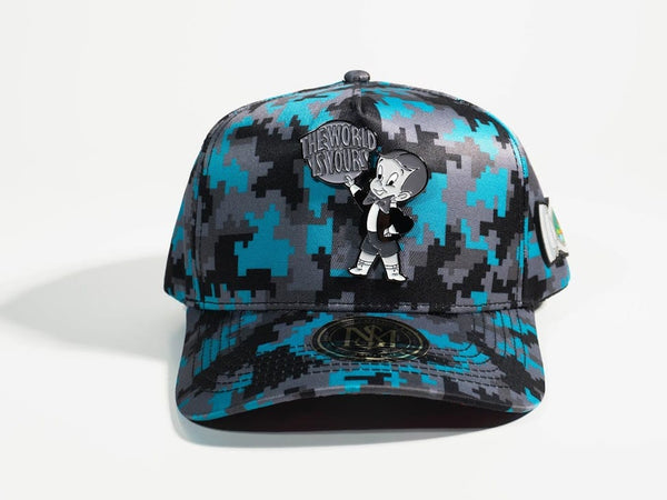 GORRA MR KASH THE WORLD IS YOURS PIXEL AZUL CAMUFLAJE